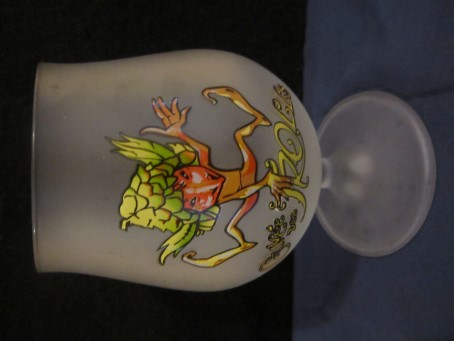 beer glass from the Dubuisson brewery in Belgium with the inscription 'Cuvee Des Trolls'