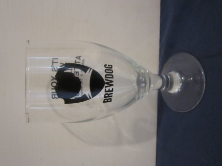 beer glass from the Brew Dog brewery in Scotland with the inscription 'Brewdog'