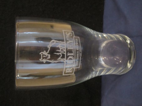beer glass from the Ridley's  brewery in England with the inscription 'Ridley's The Essex Brewery'
