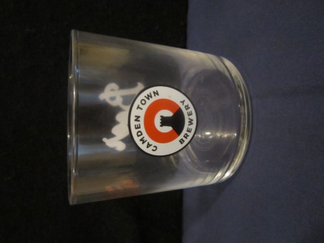 beer glass from the Camden Town  brewery in England with the inscription 'Camden Town Brewery'