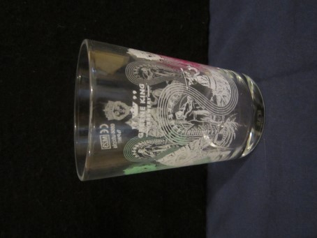 beer glass from the Greene King brewery in England with the inscription '1799 Greene King Brewery'