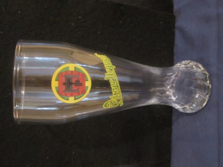 beer glass from the Pilsner Urquell brewery in Czech Republic with the inscription 'Pilsner Urquell'