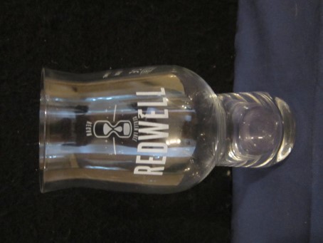 beer glass from the Redwell brewery in England with the inscription 'Redwell'