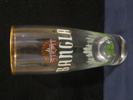 beer glass from the The Far East Beer Company brewery in England with the inscription 'Bangla Premium Beer'
