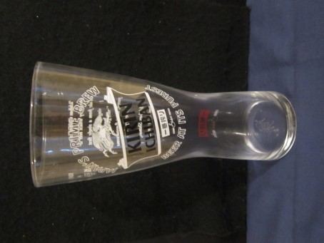 beer glass from the Kirin brewery in Japan with the inscription 'Japan's Prime Brew. Kirin Ichiban Beer At Its Purest. Ichiban Shibori proces'