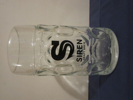 beer glass from the Siren brewery in England with the inscription 'S Siren Craft brew'