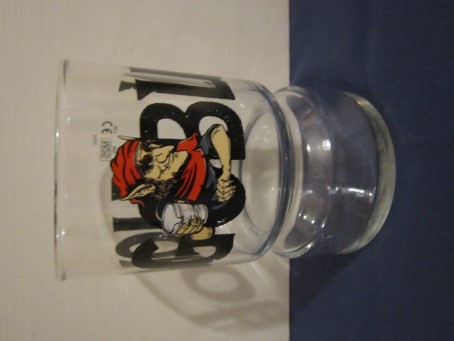 beer glass from the Wychwood  brewery in England with the inscription 'Hobgoblin'