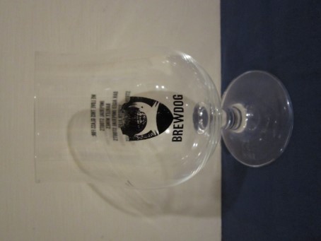 beer glass from the Brew Dog brewery in Scotland with the inscription 'Brew Dog'