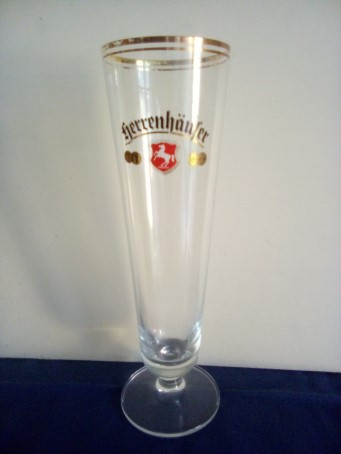 beer glass from the Herrenhauser brewery in Germany with the inscription 'Herrenhauser '