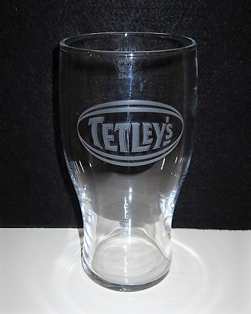 beer glass from the Tetley's brewery in England with the inscription 'Tetley's'