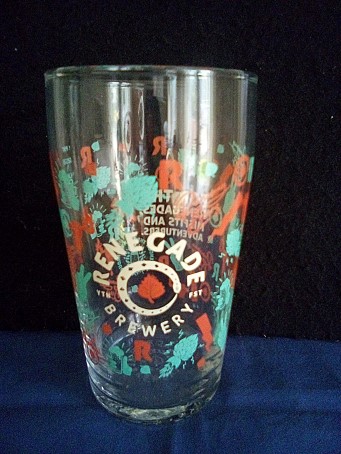 beer glass from the The West Berkshire Brewery brewery in England with the inscription 'Renegade Brewery'