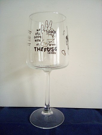 beer glass from the Verdant  brewery in England with the inscription 'Verdant Brewing Co LHG Deya Brewing Company'