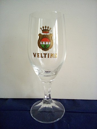 beer glass from the Veltins  brewery in Germany with the inscription 'Veltins'