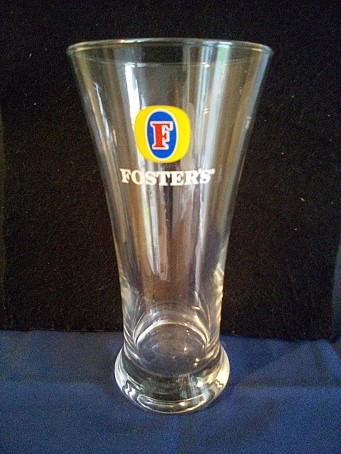 beer glass from the Foster's brewery in Australia with the inscription 'Foster's'