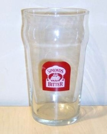 beer glass from the H. & G. Simonds brewery in England with the inscription 'Simonds Bitter'