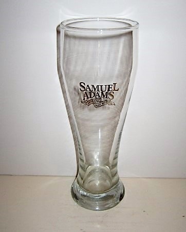 beer glass from the Boston Beer Co brewery in U.S.A. with the inscription 'Samuel Adams America's No 1 Craft Brewer'