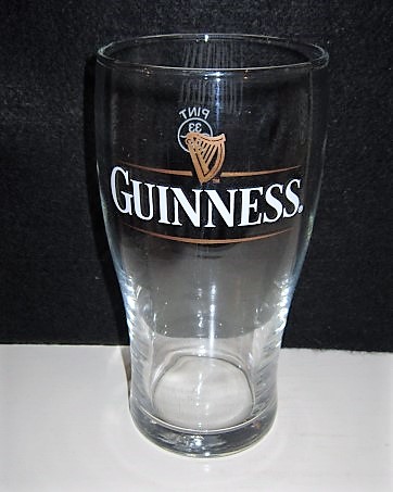 beer glass from the Guinness  brewery in Ireland with the inscription 'Guinness '