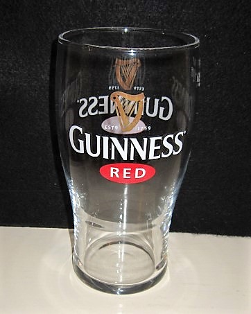 beer glass from the Guinness  brewery in Ireland with the inscription '1759 Guinness Red'
