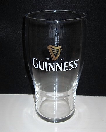 beer glass from the Guinness  brewery in Ireland with the inscription '1759 Guinness'