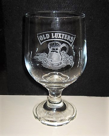 beer glass from the Chiltern Valley brewery in England with the inscription 'Old Luxters'
