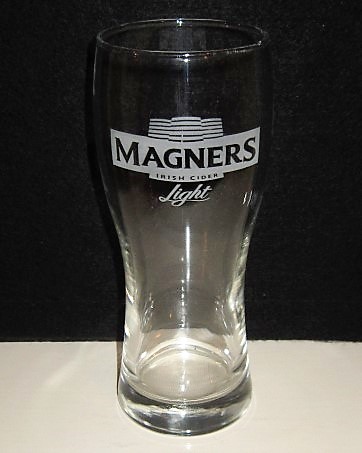 beer glass from the Magners brewery in Ireland with the inscription 'Magners Irish Cider Light'