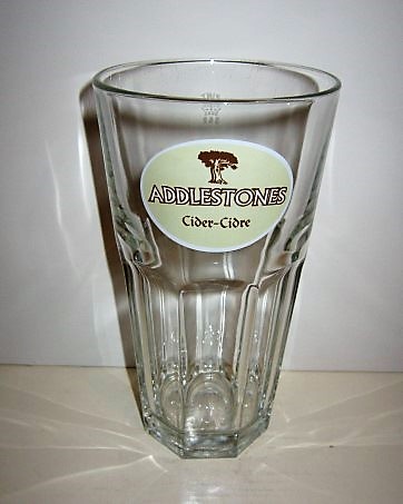 beer glass from the Addlestones brewery in England with the inscription 'Addlestones Cider-Cider'