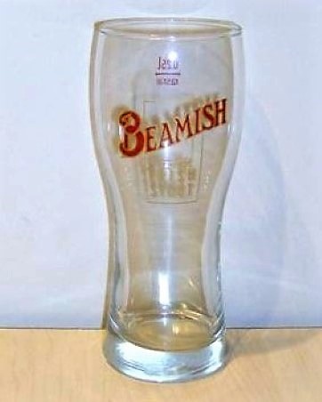 beer glass from the Beamish brewery in Ireland with the inscription 'Beamish Genuine Irish Stout'