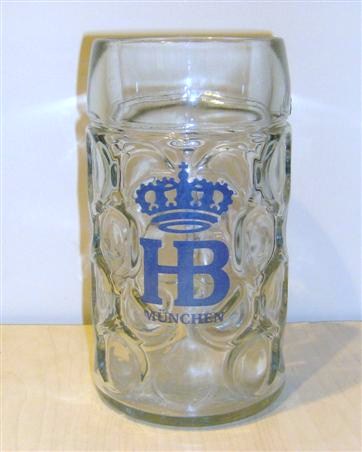 beer glass from the HB Munchen brewery in Germany with the inscription 'HB Munchen'