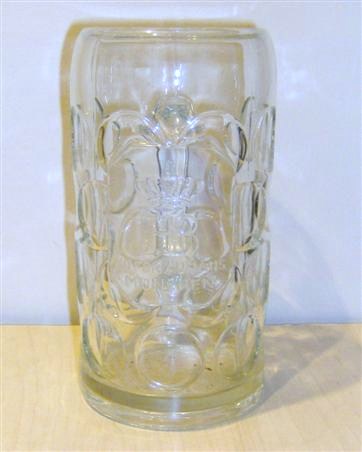 beer glass from the HB Munchen brewery in Germany with the inscription 'HB Hofbrauhaus Munchen'