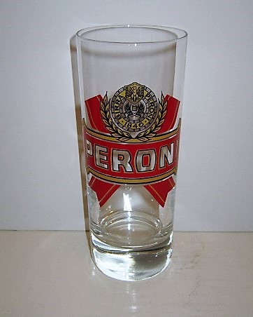 beer glass from the Peroni brewery in Italy with the inscription 'Peroni'