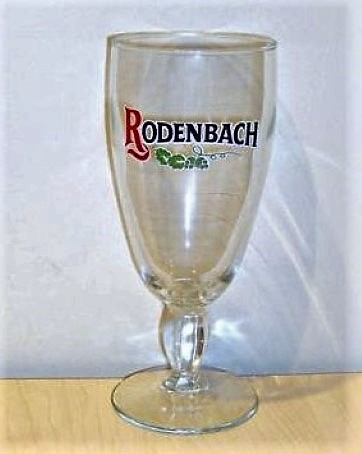 beer glass from the Rodenbach brewery in Belgium with the inscription 'Rodenbach'