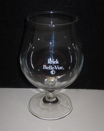 beer glass from the Belle vue brewery in Belgium with the inscription 'Kriek Belle-Vue '