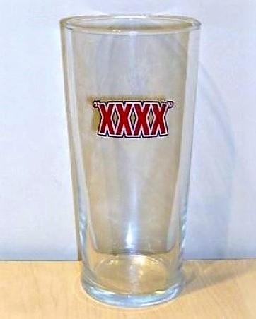 beer glass from the Castlemaine brewery in Australia with the inscription 'XXXX'