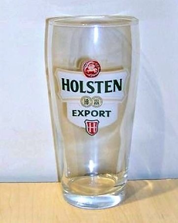 beer glass from the Holsten brewery in Germany with the inscription 'Seit 1879 Holsten Export '
