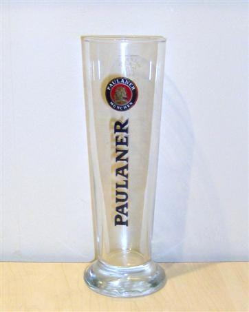 beer glass from the Paulaner brewery in Germany with the inscription 'Paulaner Munchen Paulaner'