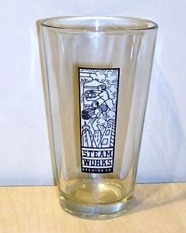 beer glass from the Steamworks brewery in U.S.A. with the inscription 'Steamworks Brewing Co'