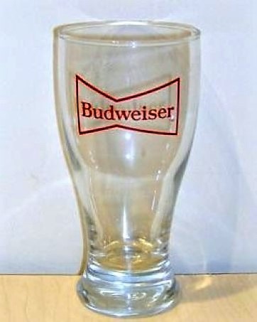 beer glass from the Anheuser Busch brewery in U.S.A. with the inscription 'Budweiser '