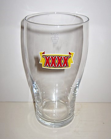 beer glass from the Castlemaine brewery in Australia with the inscription 'XXXX'