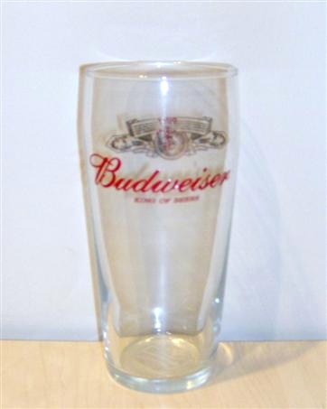 beer glass from the Anheuser Busch brewery in U.S.A. with the inscription 'Budweiser King Of Beers'