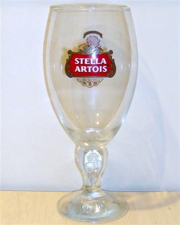 beer glass from the Stella Artois brewery in Belgium with the inscription 'Anno 1366 Stella Artois'