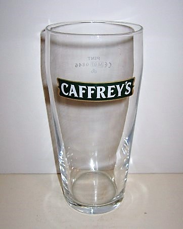 beer glass from the Caffrey's brewery in Northern Ireland with the inscription 'Caffrey's'