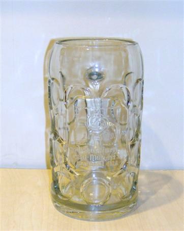 beer glass from the Augustiner brewery in Germany with the inscription 'Augustiner Brau Munchen Gegrundel 1328'