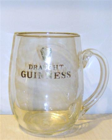 beer glass from the Guinness  brewery in Ireland with the inscription 'Draught Guinness'
