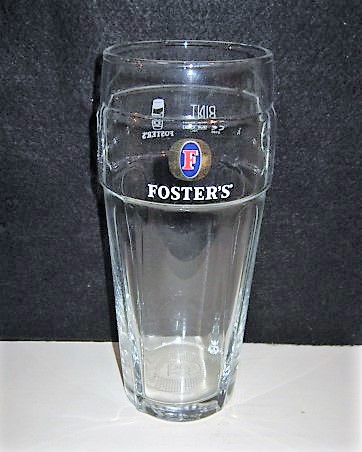 beer glass from the Foster's brewery in Australia with the inscription 'Foster's'