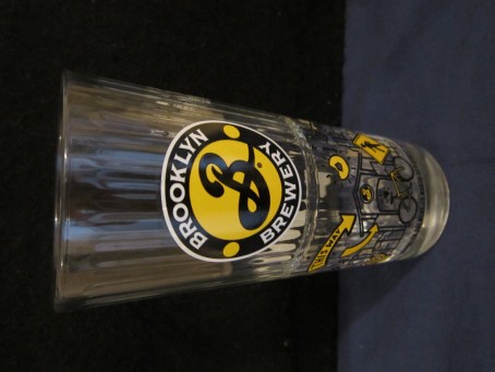 beer glass from the Brooklyn brewery in U.S.A. with the inscription 'Brooklyn Brewery, Brooklyn Brewery 79 North 11th Street Brooklyn , NY'