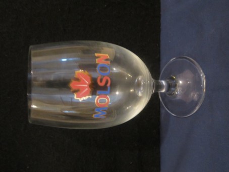 beer glass from the Molson Coors brewery in Canada with the inscription 'Molson'